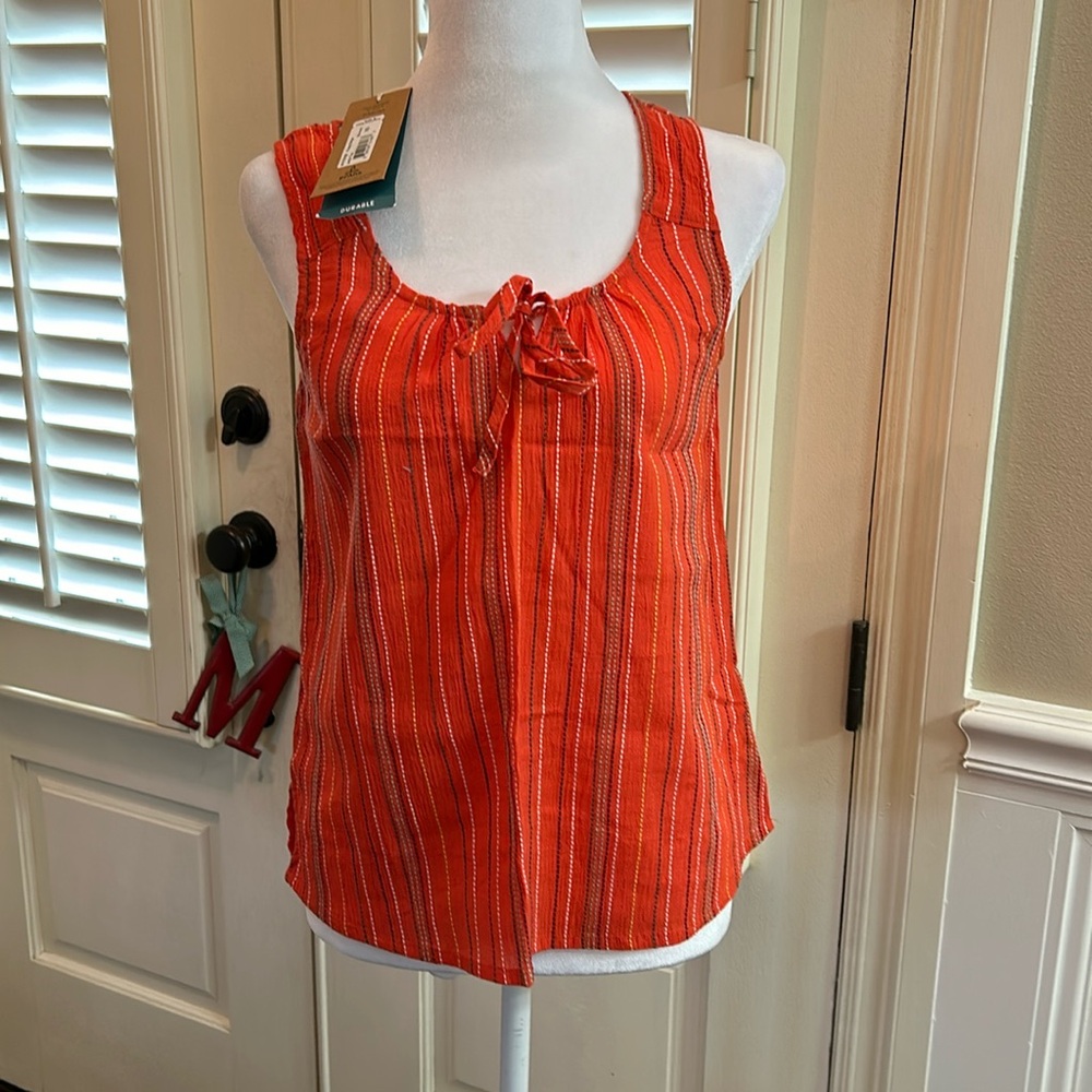 Prana Jardin top. Poppy stripe  XS. NWT. No flaws